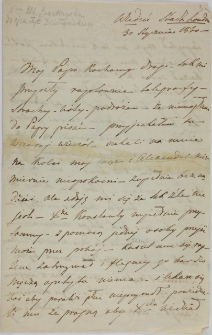 List Elżbiety z Działyńskich Czartoryskiej do Tytusa Działyńskiego, Wiedeń 30.01.1860