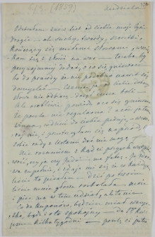 List Celestyny Działyńskiej do Tytusa Działyńskiego, 06.03.1859