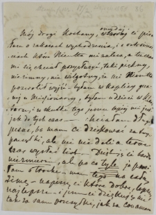 List Celestyny Działyńskiej do Tytusa Działyńskiego, 17.02.1860