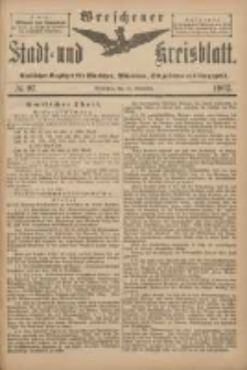 Wreschener Stadt und Kreisblatt: amtlicher Anzeiger für Wreschen, Miloslaw, Strzalkowo und Umgegend 1902.11.29 Nr97