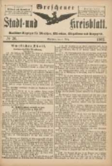 Wreschener Stadt und Kreisblatt: amtlicher Anzeiger für Wreschen, Miloslaw, Strzalkowo und Umgegend 1902.03.08 Nr20