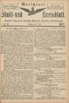 Wreschener Stadt und Kreisblatt: amtlicher Anzeiger für Wreschen, Miloslaw, Strzalkowo und Umgegend 1902.05.07 Nr37