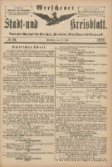 Wreschener Stadt und Kreisblatt: amtlicher Anzeiger für Wreschen, Miloslaw, Strzalkowo und Umgegend 1902.07.26 Nr61