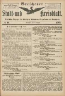 Wreschener Stadt und Kreisblatt: amtlicher Anzeiger für Wreschen, Miloslaw, Strzalkowo und Umgegend 1902.08.13 Nr66