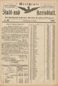 Wreschener Stadt und Kreisblatt: amtlicher Anzeiger für Wreschen, Miloslaw, Strzalkowo und Umgegend 1902.08.23 Nr69