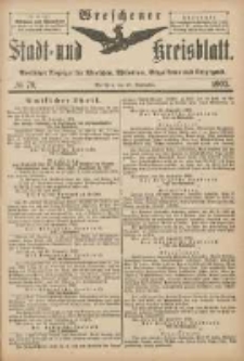 Wreschener Stadt und Kreisblatt: amtlicher Anzeiger für Wreschen, Miloslaw, Strzalkowo und Umgegend 1902.09.27 Nr79