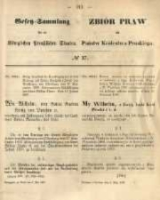 Gesetz-Sammlung für die Königlichen Preussischen Staaten. 1867.05.06 No37