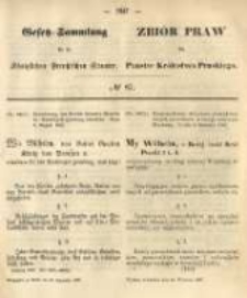 Gesetz-Sammlung für die Königlichen Preussischen Staaten. 1867.09.10 No87