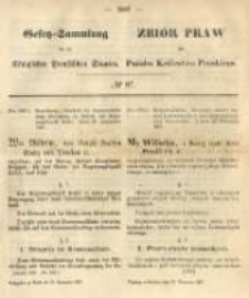 Gesetz-Sammlung für die Königlichen Preussischen Staaten. 1867.09.23 No97