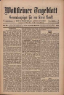 Wollsteiner Tageblatt: Generalanzeiger für den Kreis Bomst: mit der Gratis-Beilage: "Blätter und Blüten" 1910.09.15 Nr216
