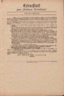 Kostener Kreisblatt: amtliches Veröffentlichungsblatt für den Kreis Kosten 1899.09.29 Extra Blatt