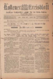 Kostener Kreisblatt: amtliches Ver&ouml;ffentlichungsblatt f&uuml;r den Kreis Kosten 1901.01.11 Jg.36 Nr4