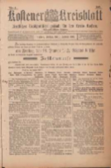 Kostener Kreisblatt: amtliches Veröffentlichungsblatt für den Kreis Kosten 1901.01.11 Jg.36 Nr4