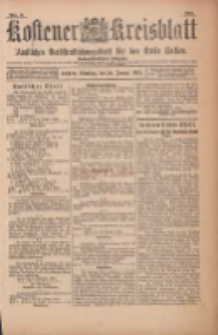 Kostener Kreisblatt: amtliches Veröffentlichungsblatt für den Kreis Kosten 1901.01.29 Jg.36 Nr9