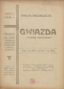 Gwiazda: tygodnik narodowy ilustrowany 1922.02.12 R.21 Nr7