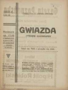 Gwiazda: tygodnik narodowy ilustrowany 1922.09.10 R.21 Nr37