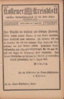 Kostener Kreisblatt: amtliches Veröffentlichungsblatt für den Kreis Kosten 1901.08.09 Jg.64