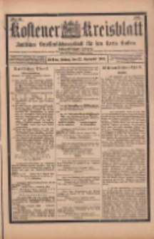 Kostener Kreisblatt: amtliches Veröffentlichungsblatt für den Kreis Kosten 1901.09.13 Jg.36 Nr74