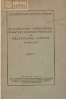 Wydawnictwo Okręgowego Komitetu Ochrony Przyrody na Wielkopolskę i Pomorze w Poznaniu Z.7