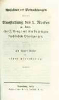 Ansichten und Betrachtungen über die Ausstellung des h. Rockes zu Trier, über J. Ronge und über die jetzigen kirchlichen Bewegungen