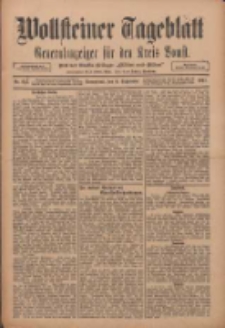 Wollsteiner Tageblatt: Generalanzeiger für den Kreis Bomst: mit der Gratis-Beilage: "Blätter und Blüten" 1911.09.09 Nr212