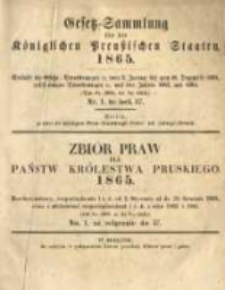Gesetz-Sammlung für die Königlichen Preussischen Staaten. 1865.01.23 No2