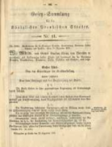 Gesetz-Sammlung für die Königlichen Preussischen Staaten. 1872.12.23 No41