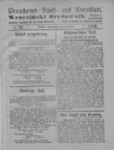 Wreschener Stadt und Kreisblatt; Wrzesiński Orędownik miejski i powiatowy: amtlicher Anzeiger für den Kreis Wreschen; organ urzędowy na powiat wrzesiński 1919.02.20 Nr 21