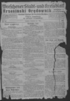 Wreschener Stadt und Kreisblatt; Wrzesiński Orędownik miejski i powiatowy: amtlicher Anzeiger für den Kreis Wreschen; organ urzędowy na powiat wrzesiński 1919.03.01 Nr25