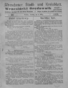 Wreschener Stadt und Kreisblatt; Wrzesiński Orędownik miejski i powiatowy: amtlicher Anzeiger für den Kreis Wreschen; organ urzędowy na powiat wrzesiński 1919.03.18 Nr32