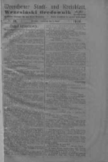 Wreschener Stadt und Kreisblatt; Wrzesiński Orędownik miejski i powiatowy: amtlicher Anzeiger für den Kreis Wreschen; organ urzędowy na powiat wrzesiński 1919.04.05 Nr40