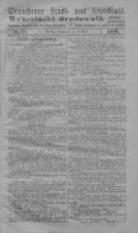 Wreschener Stadt und Kreisblatt; Wrzesiński Orędownik miejski i powiatowy: amtlicher Anzeiger für den Kreis Wreschen; organ urzędowy na powiat wrzesiński 1919.04.26 Nr48