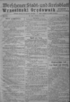 Wreschener Stadt und Kreisblatt; Wrzesiński Orędownik miejski i powiatowy: amtlicher Anzeiger für den Kreis Wreschen; organ urzędowy na powiat wrzesiński 1919.05.06 Nr52
