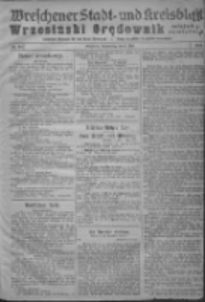 Wreschener Stadt und Kreisblatt; Wrzesiński Orędownik miejski i powiatowy: amtlicher Anzeiger für den Kreis Wreschen; organ urzędowy na powiat wrzesiński 1919.05.08 Nr53
