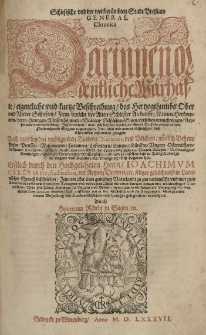 Schlesische und der weitberümbten Stadt Bresslaw General Chronica, darinnen ordentliche, warhaffte [...] Beschreibung des Hertzogthumbs Ober und Nieder Schlesien [...] Insonderheit was sich bey der herlichen Stadt Bresslaw und in dem Fürstenthumb Glogaw zugetragen [...] Auch was bey den umbligenden Ländern, Nationen und Völkern, nemlich Behem, Polen, Preussen, Moscowitern, Littawern, Lifflendern [...] sich begeben hat. Erstlich durch [...] Ioachimum Cureum [...] in Lateinischer Sprach beschrieben: Jetzund [...] verdeutscht [...] corrigirt: auch mit einer kurtzen [...] Verzeichnis was seit König Ludwigs [...] Untergang, da des [...] Curei Chronicon wendet [...] biss auff diese Zeit in der Schlesien und sonst ergangen [...] vermehret. Durch Heinricum Räteln [...] Th.1