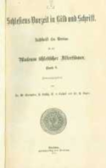 Schlesiens Vorzeit in Bild und Schrift: Zeitschrift des Vereins für das Museum schlesischer Altertümer. Band 5 No.1 Bericht 65-66