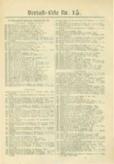 Militair-Wochenblatt Verlust Liste. 1870 Nr.15