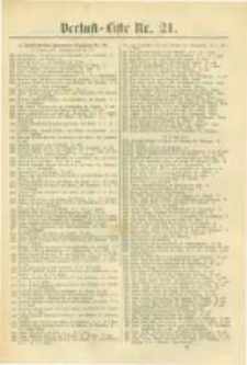 Militair-Wochenblatt Verlust Liste. 1870 Nr.21