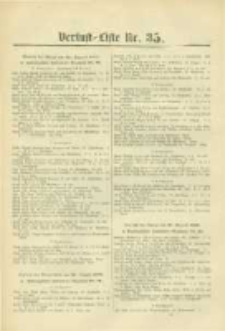 Militair-Wochenblatt Verlust Liste. 1870 Nr.35