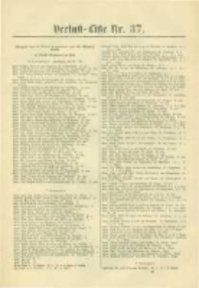 Militair-Wochenblatt Verlust Liste. 1870 Nr.37