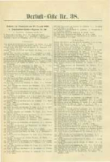 Militair-Wochenblatt Verlust Liste. 1870 Nr.38