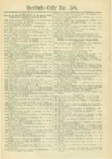 Militair-Wochenblatt Verlust Liste. 1870 Nr.58