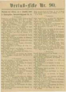 Militair-Wochenblatt Verlust Liste. 1870 Nr.90