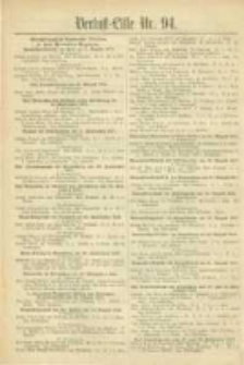 Militair-Wochenblatt Verlust Liste. 1870 Nr.94