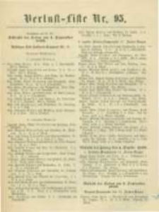 Militair-Wochenblatt Verlust Liste. 1870 Nr.95