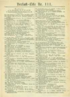 Militair-Wochenblatt Verlust Liste. 1870 Nr.111
