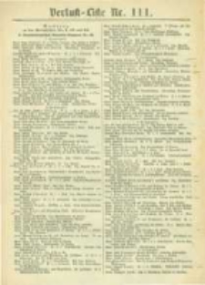 Militair-Wochenblatt Verlust Liste. 1870 Nr.111