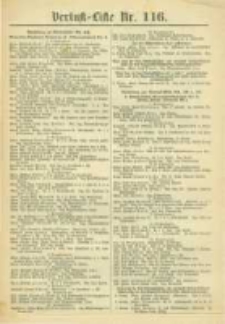 Militair-Wochenblatt Verlust Liste. 1870 Nr.116