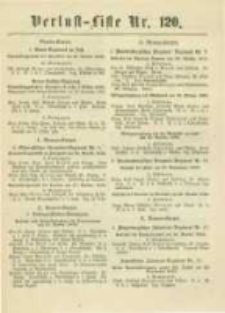 Militair-Wochenblatt Verlust Liste. 1870 Nr.120