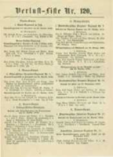 Militair-Wochenblatt Verlust Liste. 1870 Nr.120